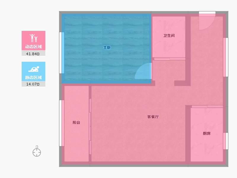 北京-北京市-葡东南区-56.00-户型库-动静分区