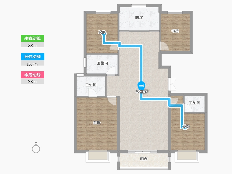 河北省-唐山市-瑞宫•天屿湾-121.94-户型库-动静线