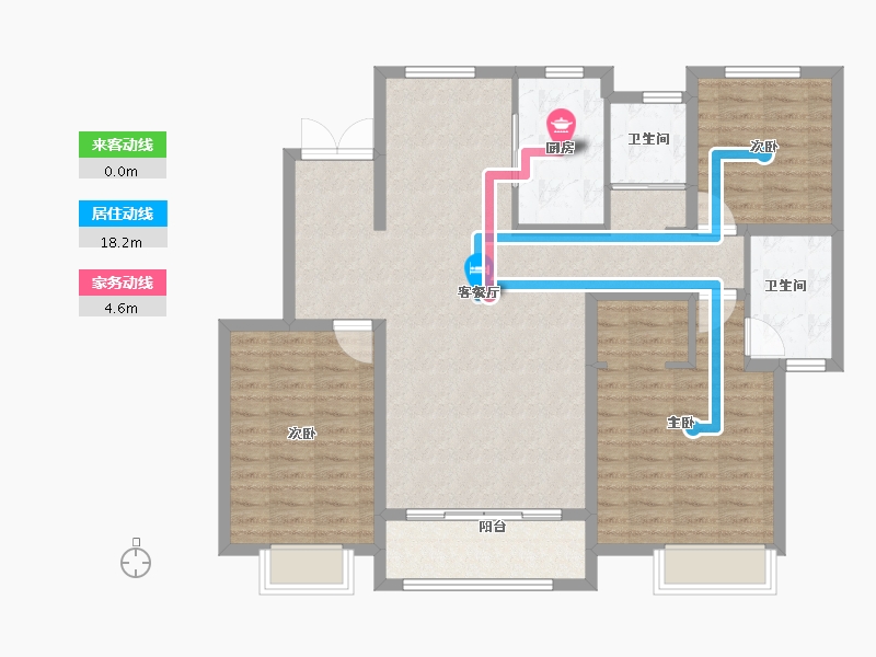 河南省-驻马店市-泌阳置地上河府-110.00-户型库-动静线