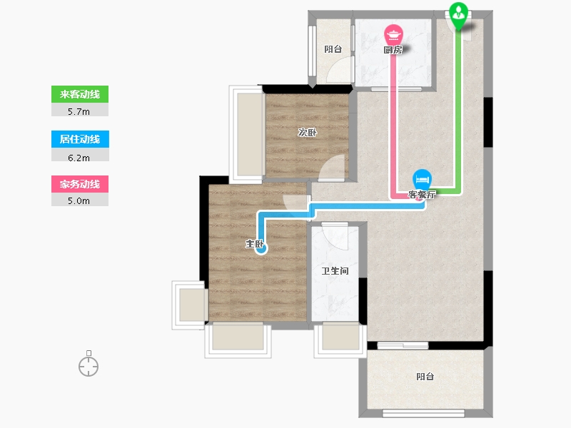 湖南省-衡阳市-银泰红城-67.43-户型库-动静线