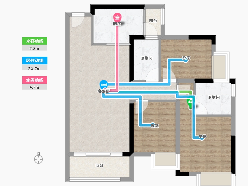 广东省-清远市-奥园誉辜-79.48-户型库-动静线