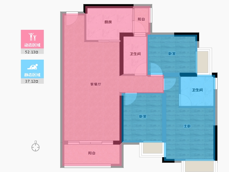 广东省-清远市-奥园誉辜-79.48-户型库-动静分区