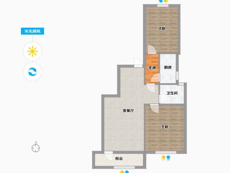 湖南省-衡阳市-尚书房-68.50-户型库-采光通风