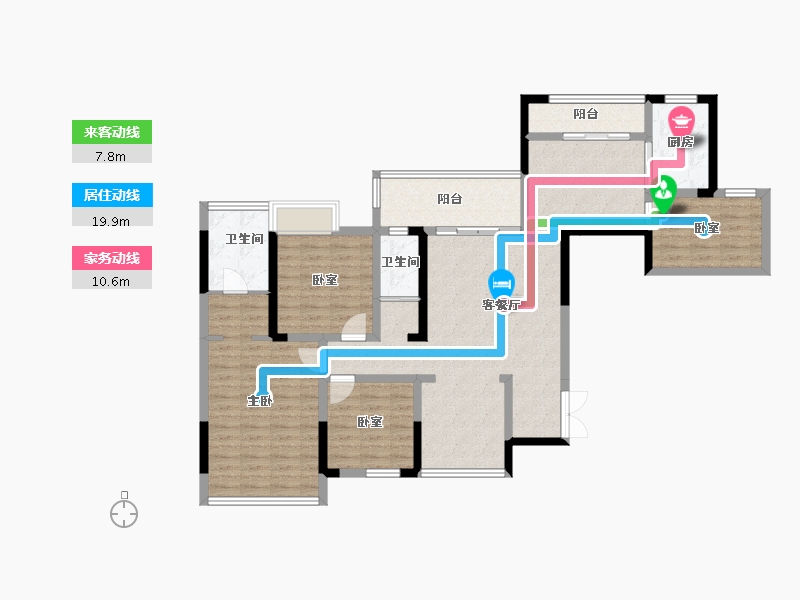 贵州省-黔东南苗族侗族自治州-冠顺山江华府-117.05-户型库-动静线