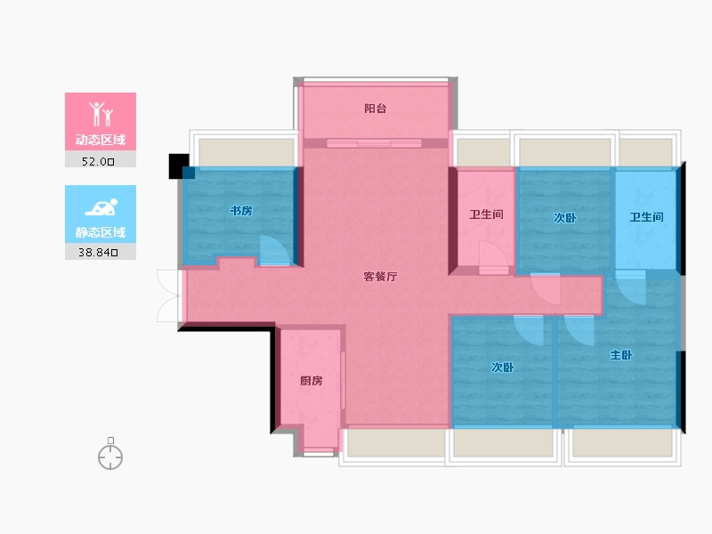 广东省-深圳市-山海御园-87.00-户型库-动静分区