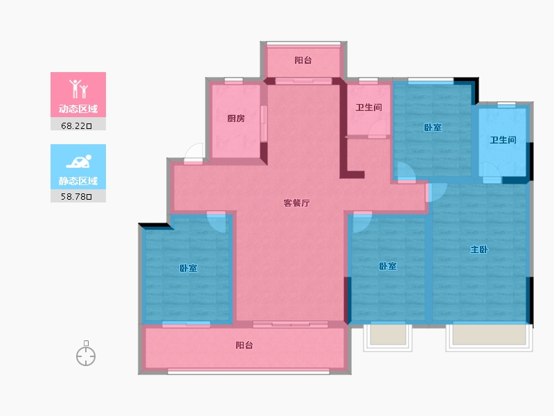 河南省-漯河市-昌建璟上-112.86-户型库-动静分区