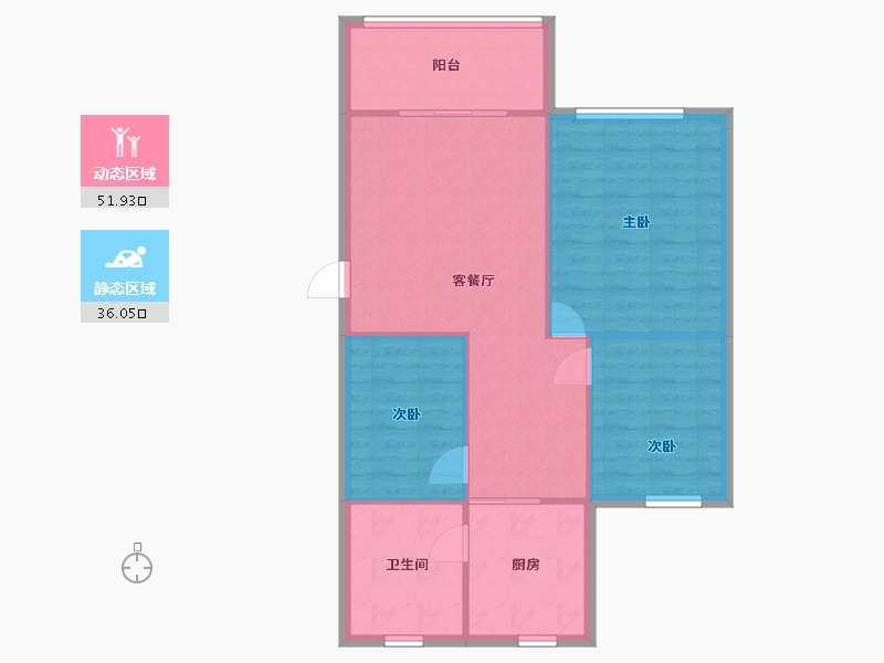 广东省-深圳市-体委宿舍-80.00-户型库-动静分区