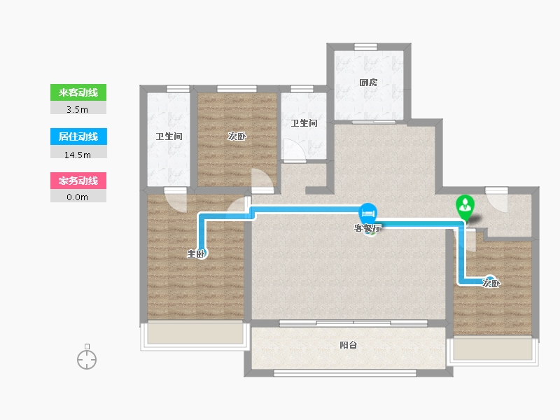 江苏省-无锡市-万科时代都会-108.00-户型库-动静线