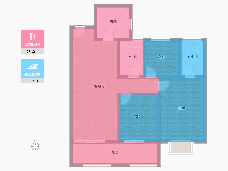 江苏省-南京市-中海·观山樾-87.08-户型库-动静分区