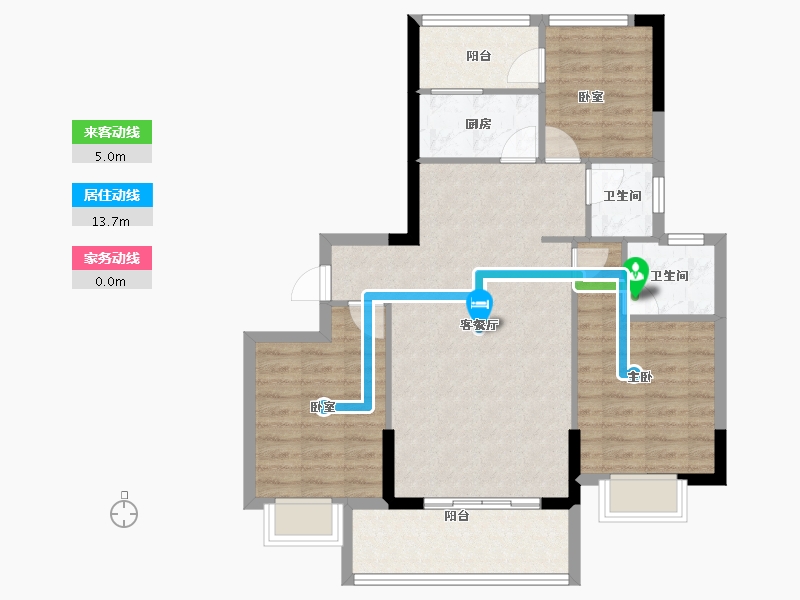 福建省-三明市-金古明珠三期-84.80-户型库-动静线