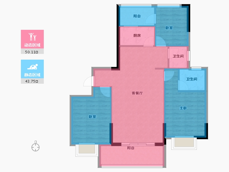 福建省-三明市-金古明珠三期-84.80-户型库-动静分区