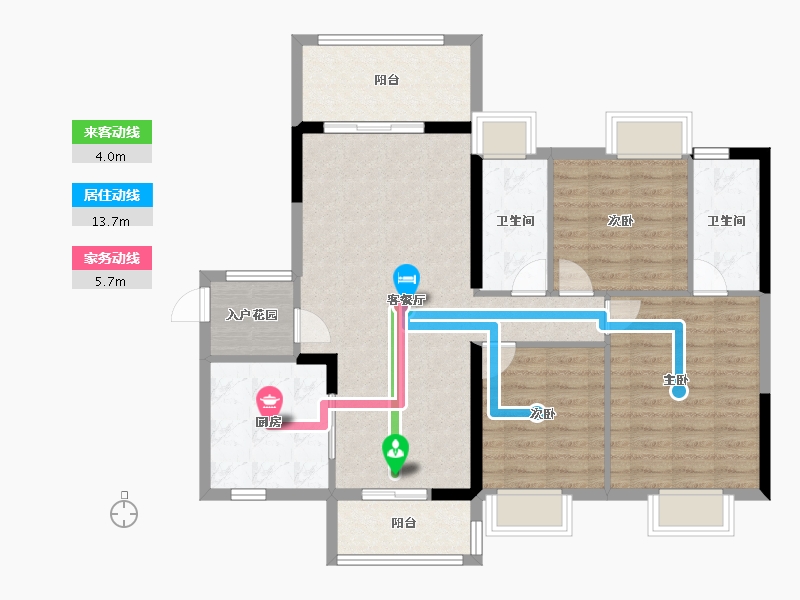 湖南省-衡阳市-银泰红城-98.91-户型库-动静线