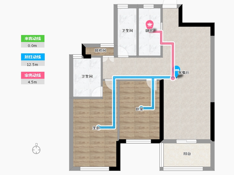 浙江省-台州市-杨帆·龙庭-72.00-户型库-动静线