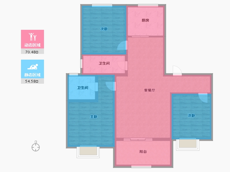 河南省-安阳市-内黄绿城国际-111.93-户型库-动静分区