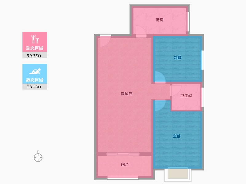 河南省-南阳市-弘都·金帝国际-79.35-户型库-动静分区