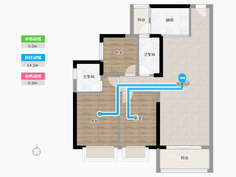 广东省-东莞市-丰华珑远翠珑湾-79.20-户型库-动静线