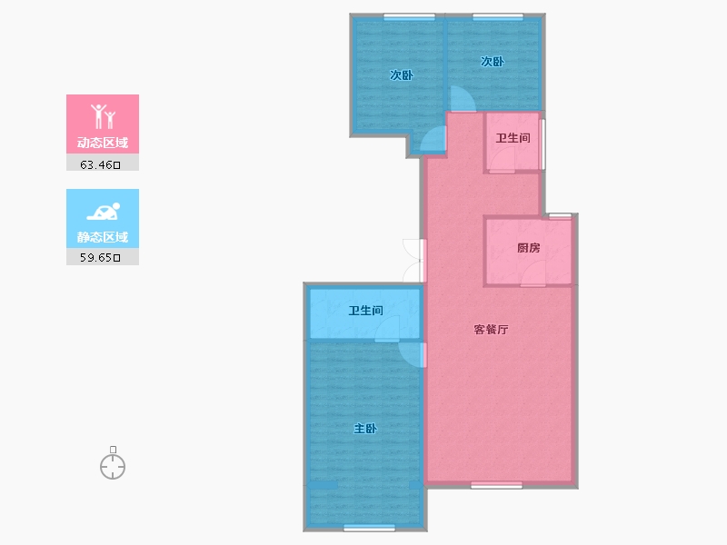 北京-北京市-西山上品湾MOMA-112.36-户型库-动静分区