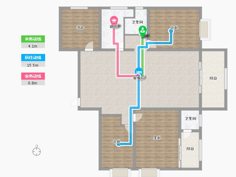 河南省-南阳市-弘都·金帝国际-166.73-户型库-动静线