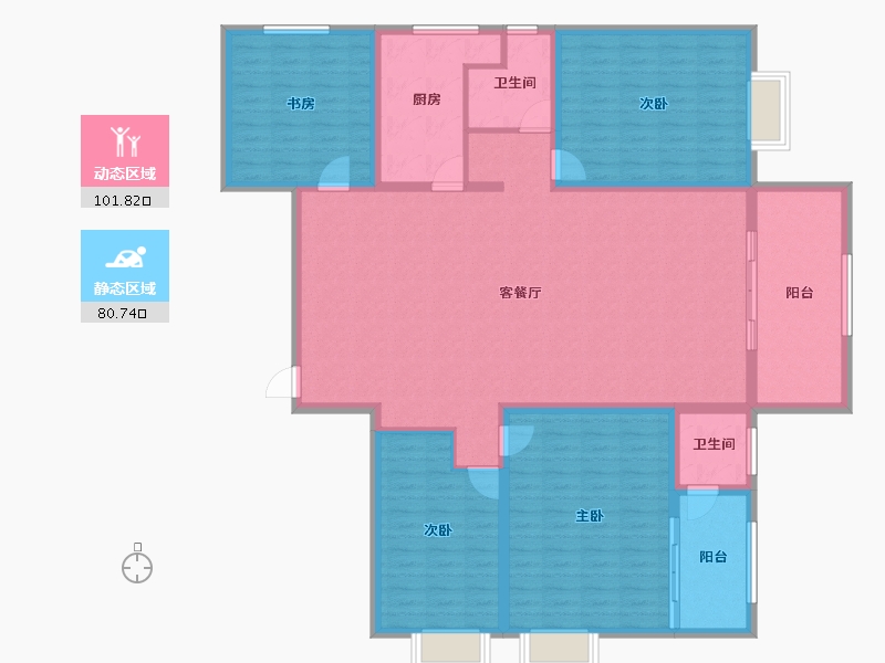 河南省-南阳市-弘都·金帝国际-166.73-户型库-动静分区