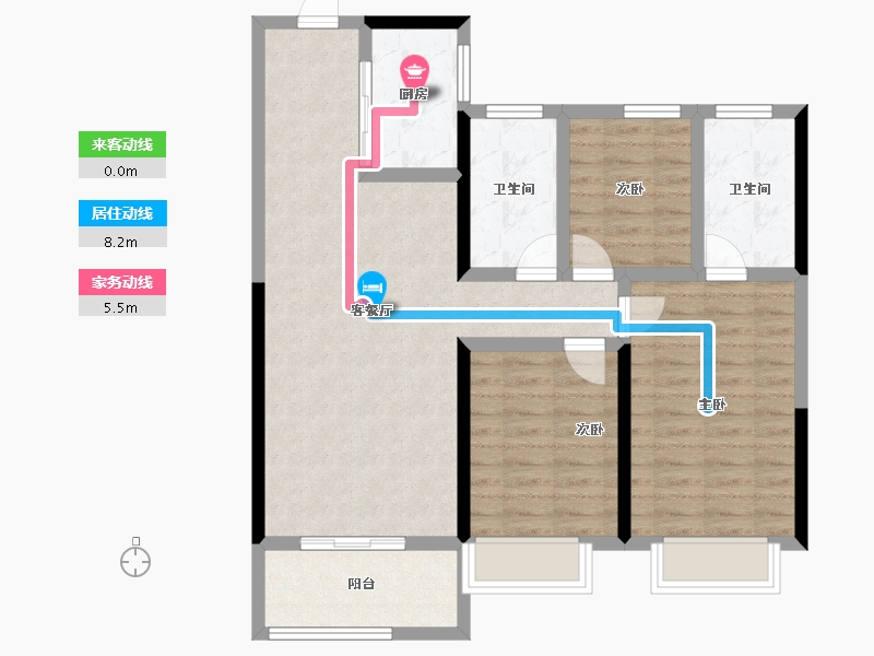 山西省-太原市-中国铁建·青秀嘉苑-89.15-户型库-动静线