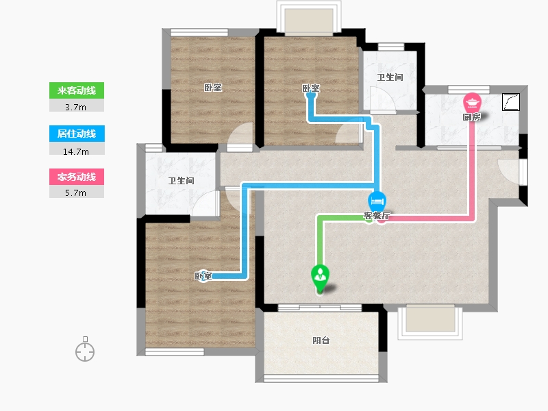 广东省-中山市-雅居乐万象郡峯汇-88.00-户型库-动静线