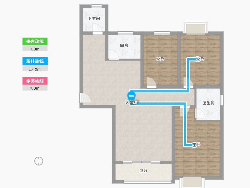 河南省-南阳市-兴龙城-106.15-户型库-动静线