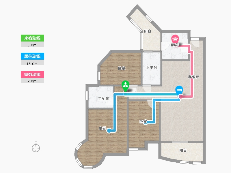 四川省-成都市-天邑宏御花园-98.00-户型库-动静线