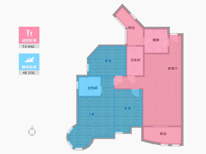 四川省-成都市-天邑宏御花园-98.00-户型库-动静分区