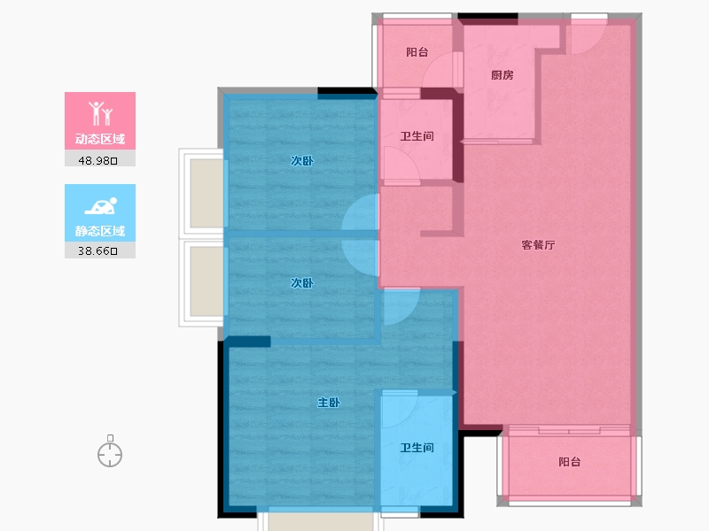 广东省-东莞市-海德琥珀臺-78.48-户型库-动静分区