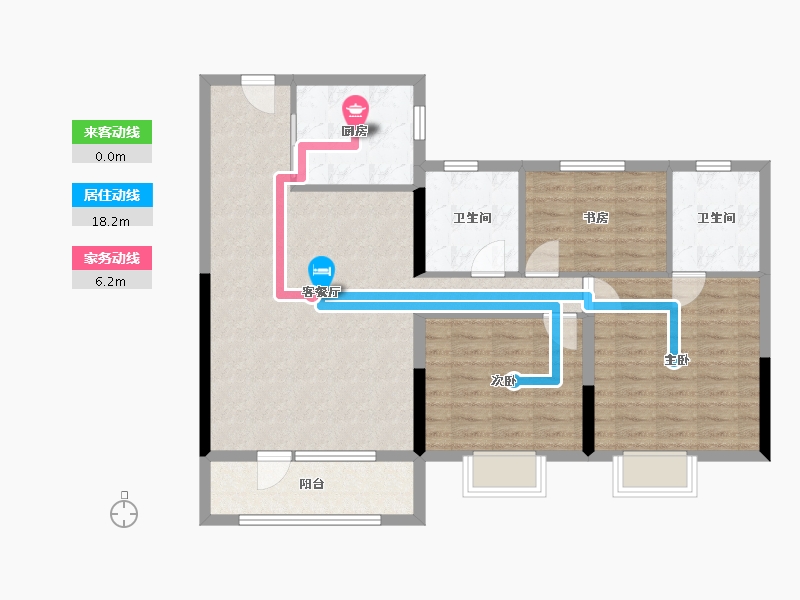 山东省-济宁市-华润置地万象府-96.60-户型库-动静线