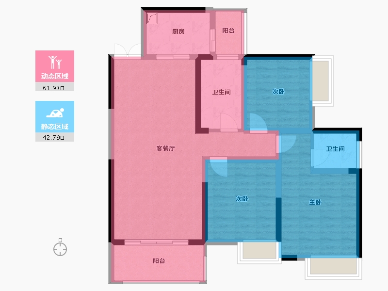 湖南省-株洲市-华晨·山水豪庭-90.00-户型库-动静分区