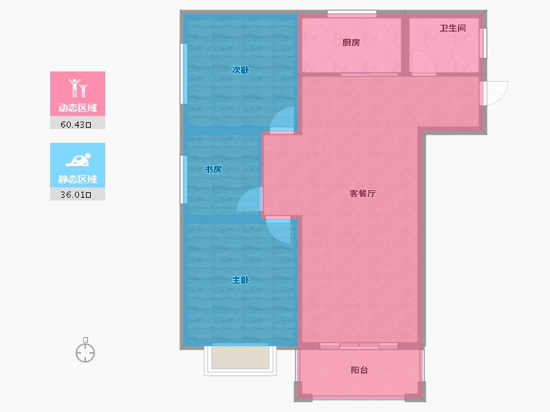 河南省-南阳市-内乡北斗星城-87.26-户型库-动静分区