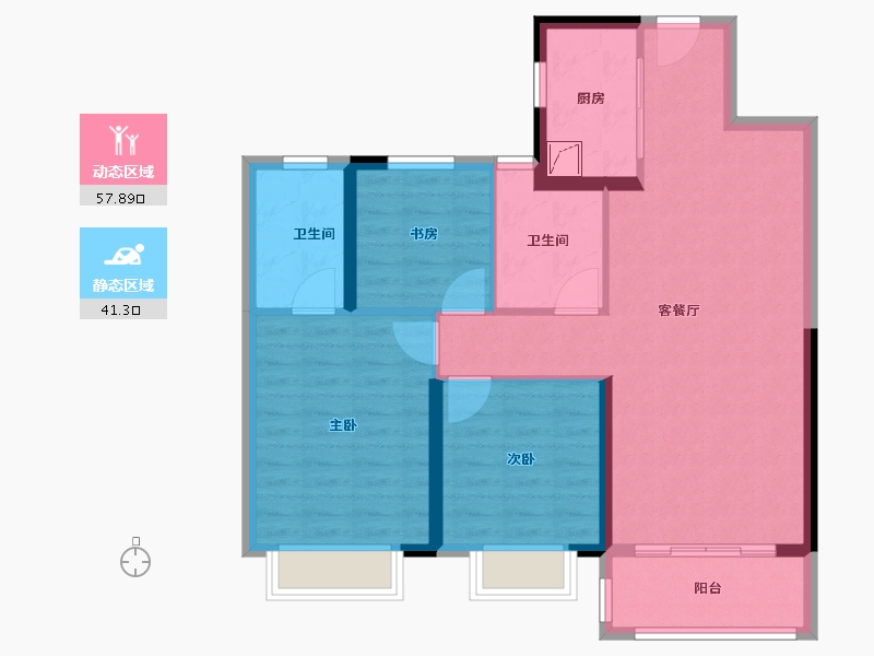 湖北省-武汉市-长存锦园-89.00-户型库-动静分区