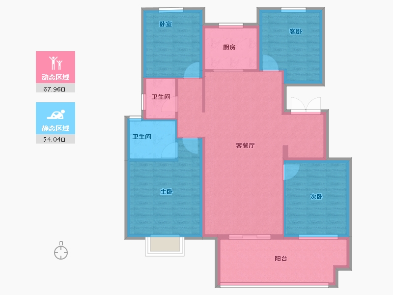 山东省-菏泽市-润通新时代-110.00-户型库-动静分区