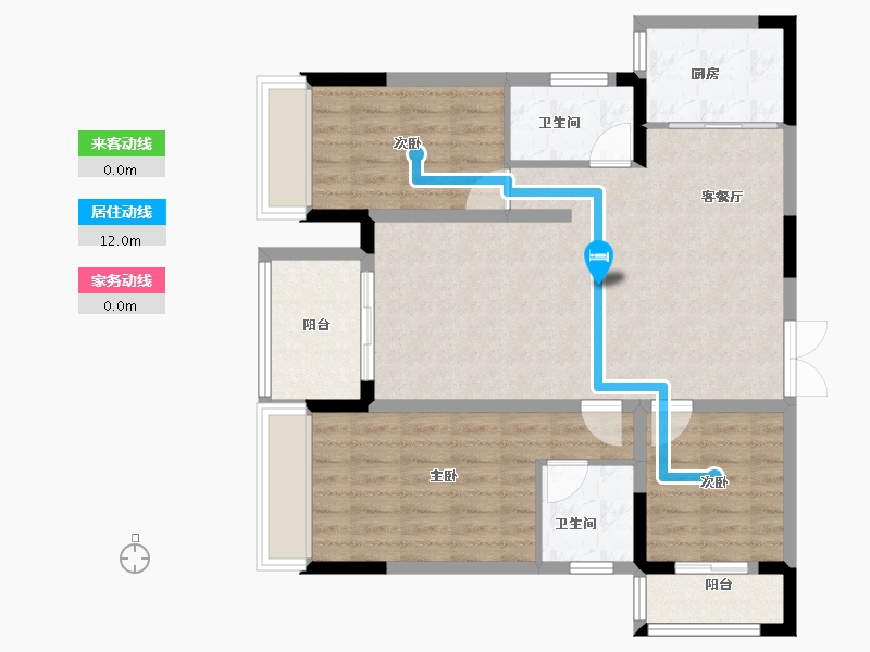 福建省-南平市-绿欧·香槟城-86.27-户型库-动静线