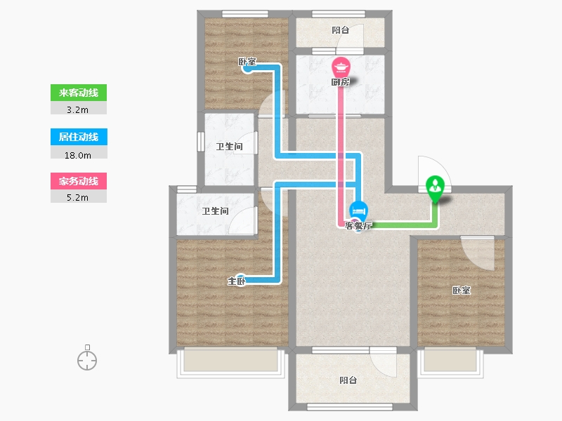 河北省-唐山市-迁西碧桂园·天玺湾-97.61-户型库-动静线