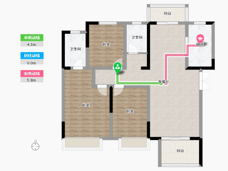 河南省-南阳市-西峡建业·公园里-108.00-户型库-动静线