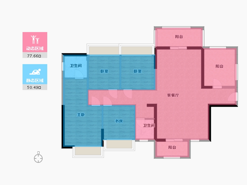 广西壮族自治区-来宾市-汇金苑-121.67-户型库-动静分区