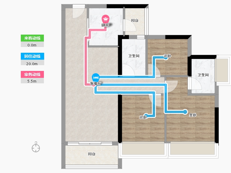 广东省-佛山市-华以泰花海湾-72.13-户型库-动静线