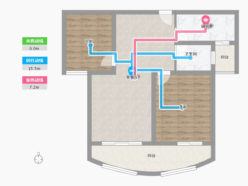 福建省-南平市-建瓯水岸蓝桥-71.78-户型库-动静线