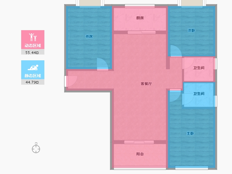 云南省-保山市-和顺颐庭温泉小镇-89.58-户型库-动静分区