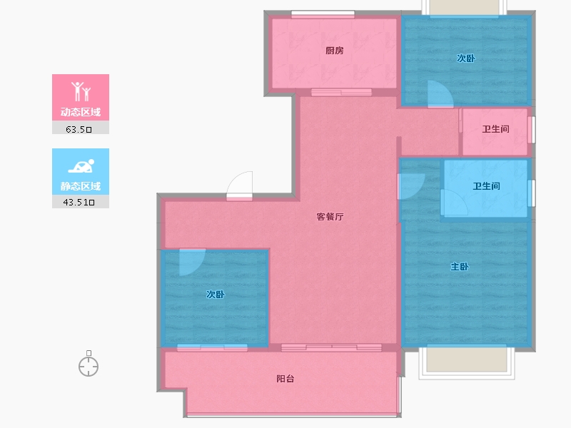 河南省-信阳市-信阳碧桂园领墅-97.60-户型库-动静分区