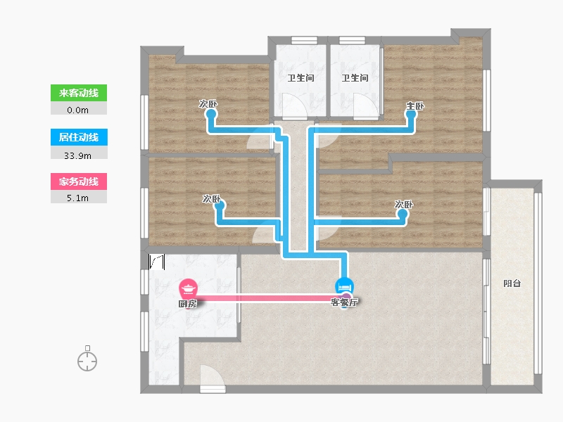 湖北省-襄阳市-外滩云锦-128.00-户型库-动静线