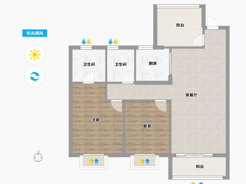 江西省-上饶市-华西中梁·国宾金座-88.01-户型库-采光通风