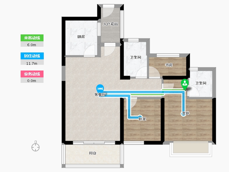 福建省-漳州市-永鸿御溪谷-71.24-户型库-动静线