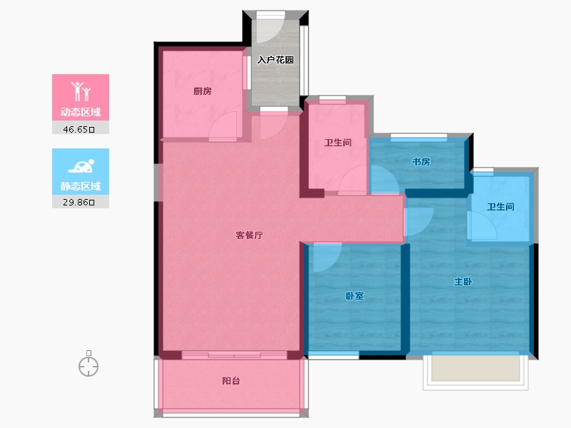 福建省-漳州市-永鸿御溪谷-71.24-户型库-动静分区