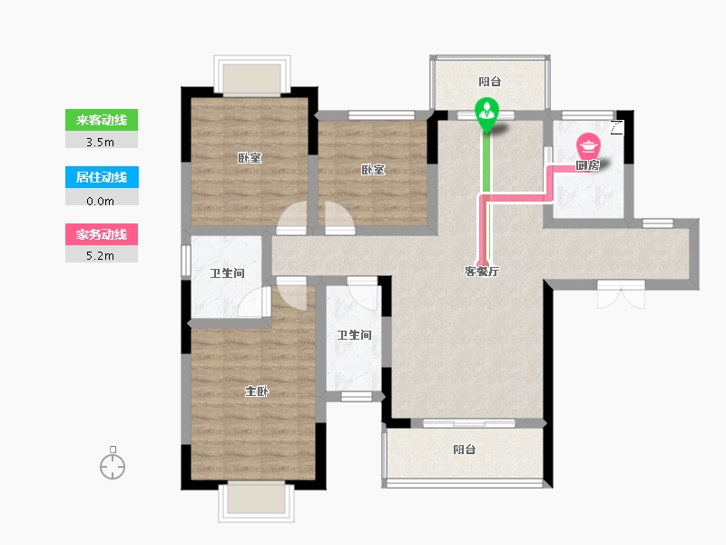 湖南省-怀化市-芸庐雅苑-92.30-户型库-动静线