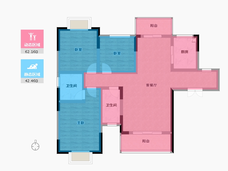 湖南省-怀化市-芸庐雅苑-92.30-户型库-动静分区