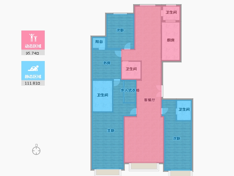 北京-北京市-首开璞瑅公馆-189.60-户型库-动静分区