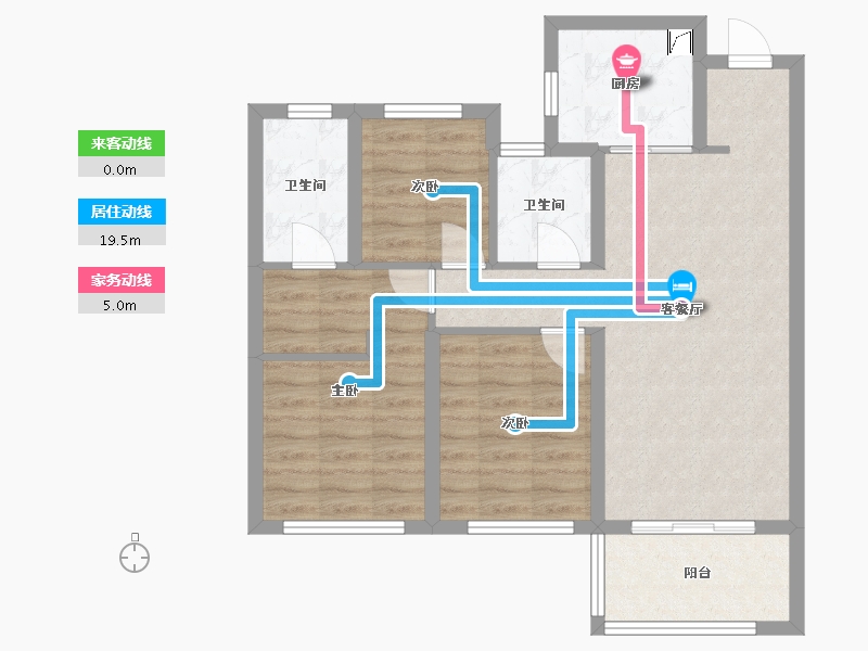 陕西省-咸阳市-融创御河宸院-80.00-户型库-动静线